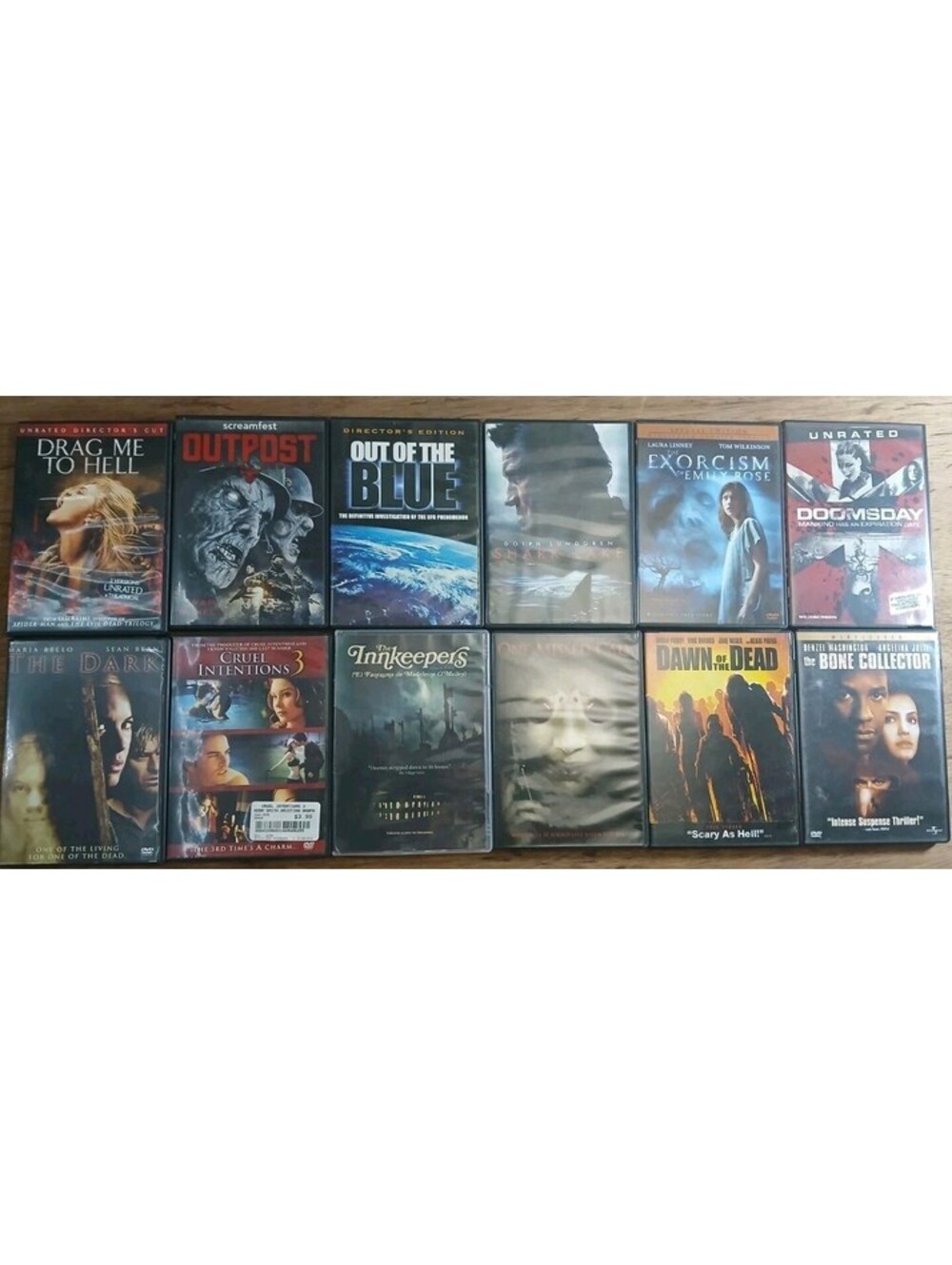 12 - Horror DVDS - The Dark - Outpost - The Innkeepers - One Missed Call